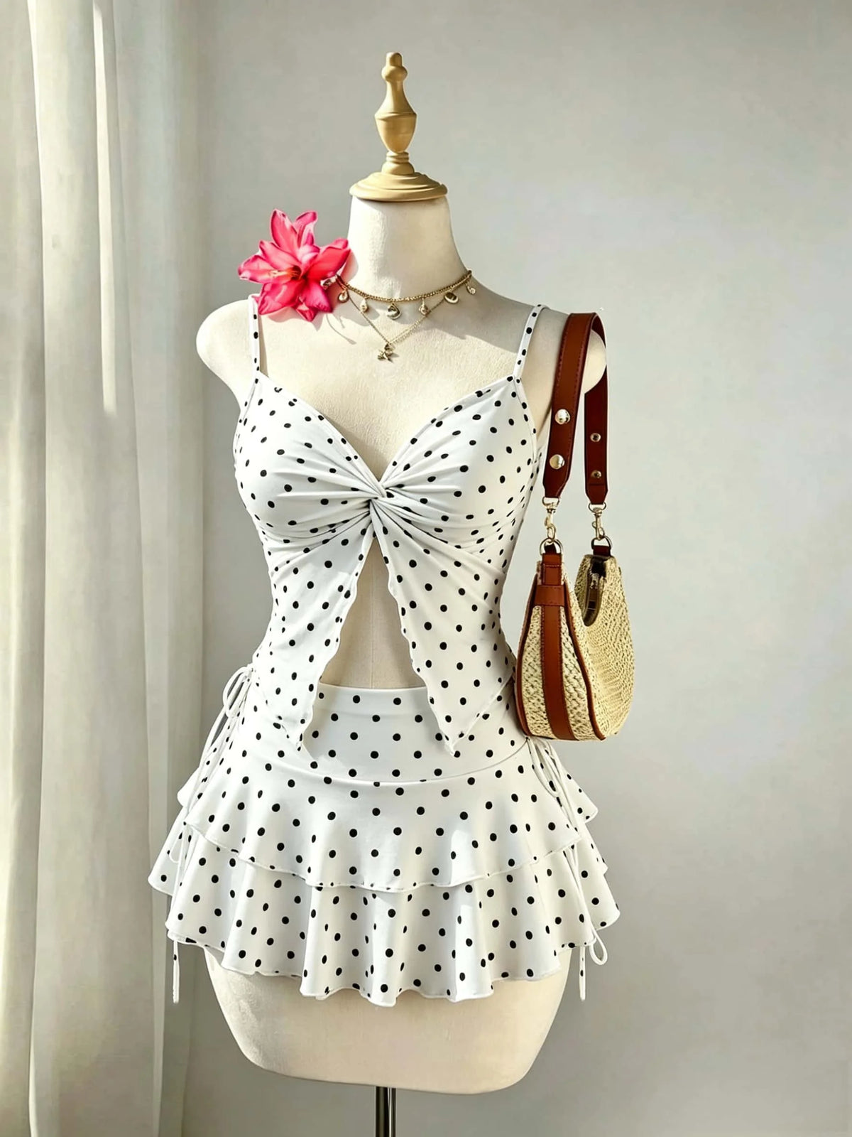 High-Waist Mini Skirt Set