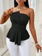 Elegant Black Strap Tank Top