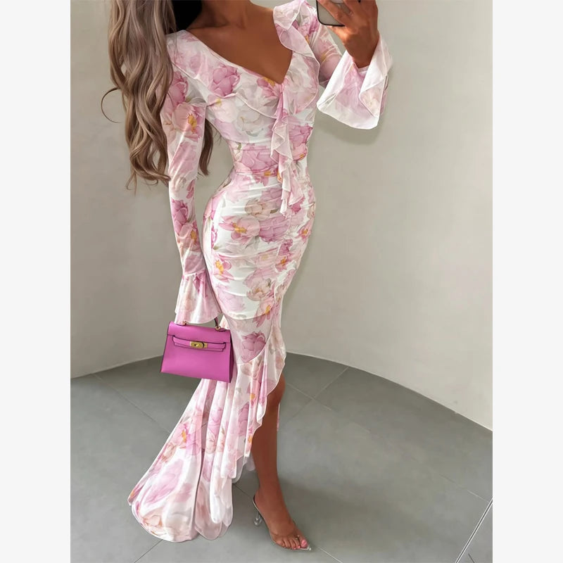 Sleeve 2026 Spring/Summer Romantic Women Party Gown Elegant Lady Vestido