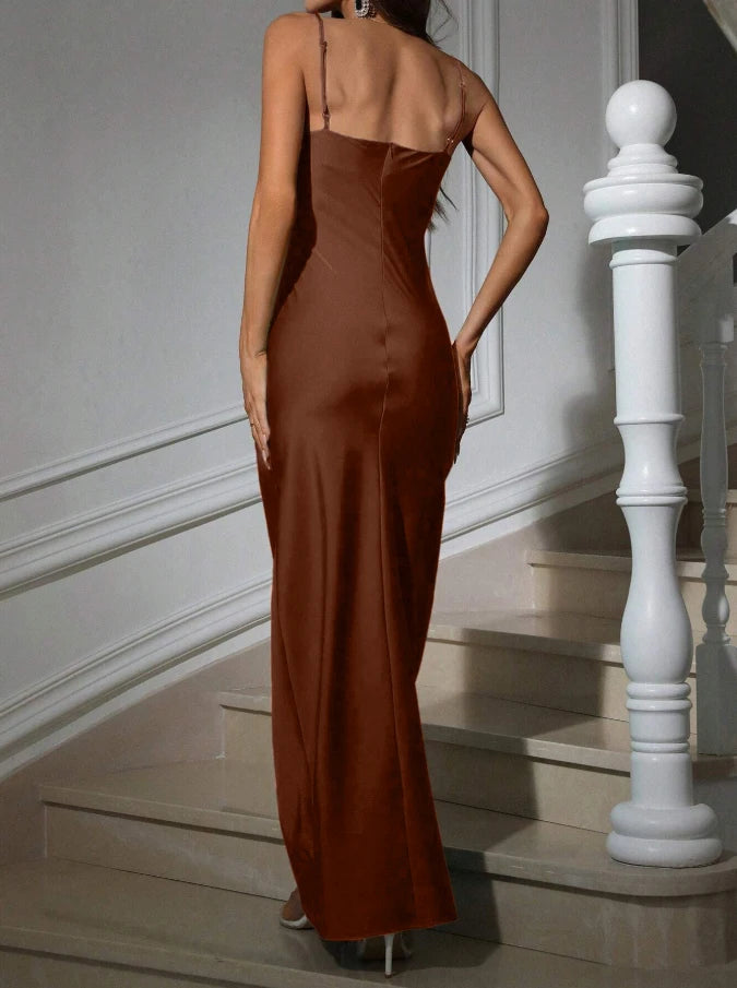 Long Strapless Knitted Dress