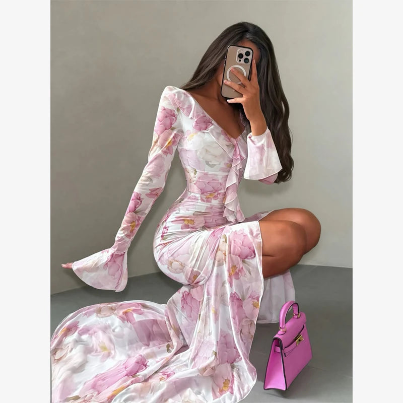 Sleeve 2026 Spring/Summer Romantic Women Party Gown Elegant Lady Vestido