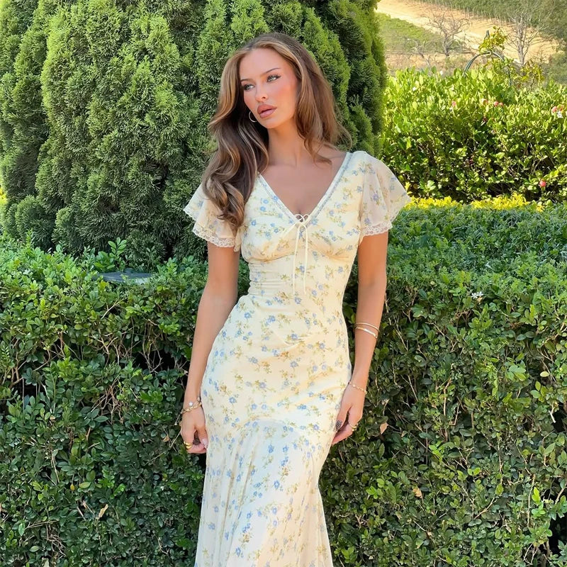 Sleeve 2026 Spring/Summer Romantic Women Party Gown Elegant Lady Vestido