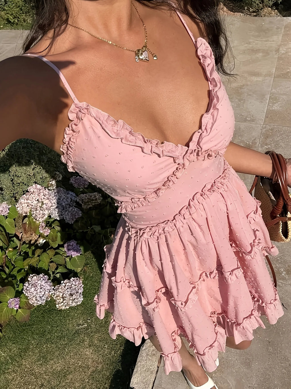 Ruffle Strapless A-Line Dress