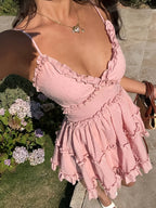 Ruffle Strapless A-Line Dress
