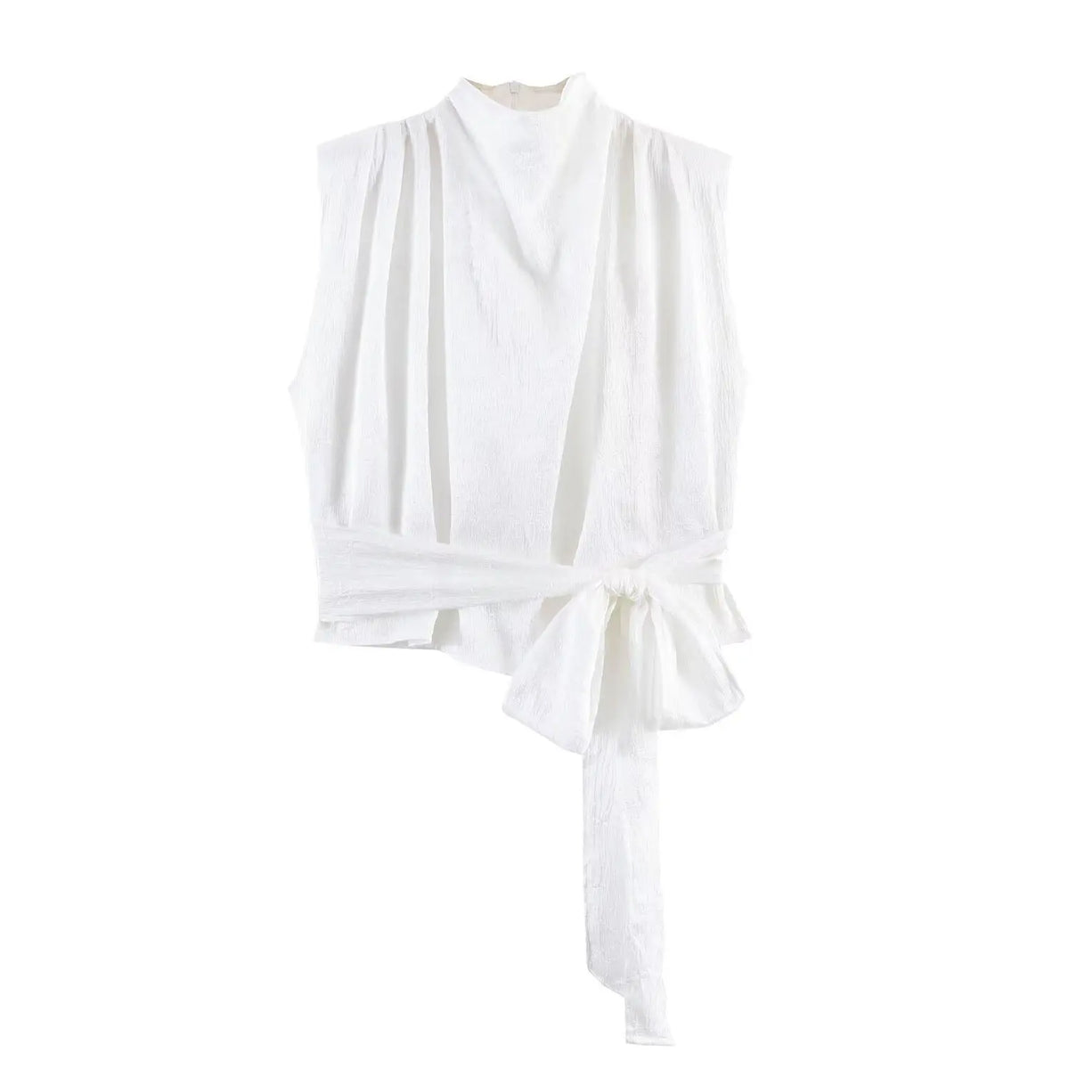 Women's Top 2026 Spring New Style Orange Sleeveless Satin Texture Long Ribbon Top Elegant and Stylish Unique Fashion Focus