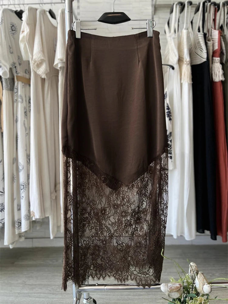 Brown Fashion Party Club Boho Skirt