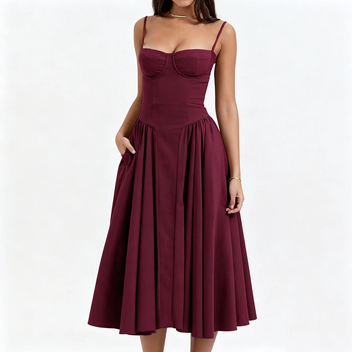 Pleated Maxi Dress