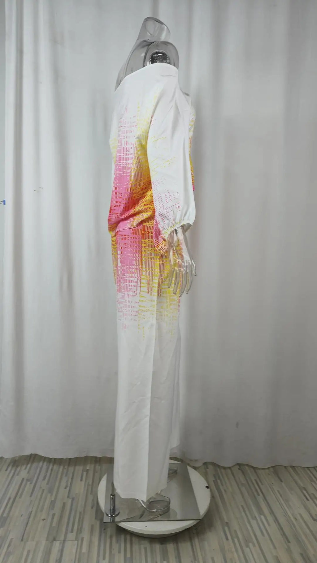 Striped Batwing Sleeve Two-Piece Set