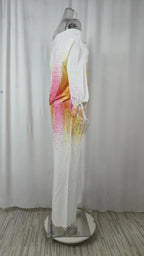 Striped Batwing Sleeve Two-Piece Set