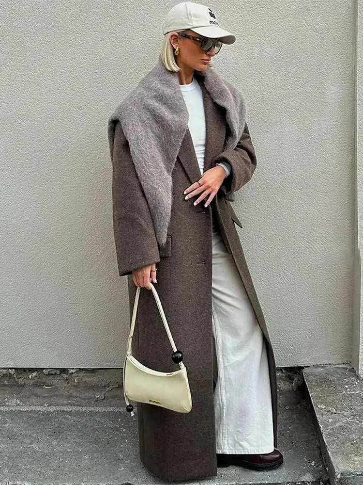 Chic Wool Blend Lapel Coat