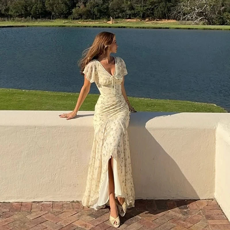 Sleeve 2026 Spring/Summer Romantic Women Party Gown Elegant Lady Vestido