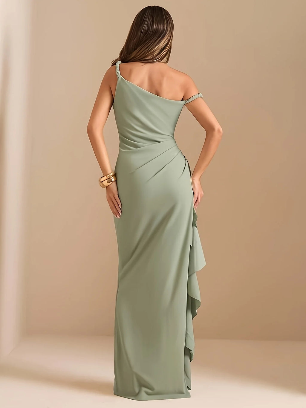 Asymmetrical Mermaid Maxi Dress