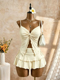 High-Waist Mini Skirt Set