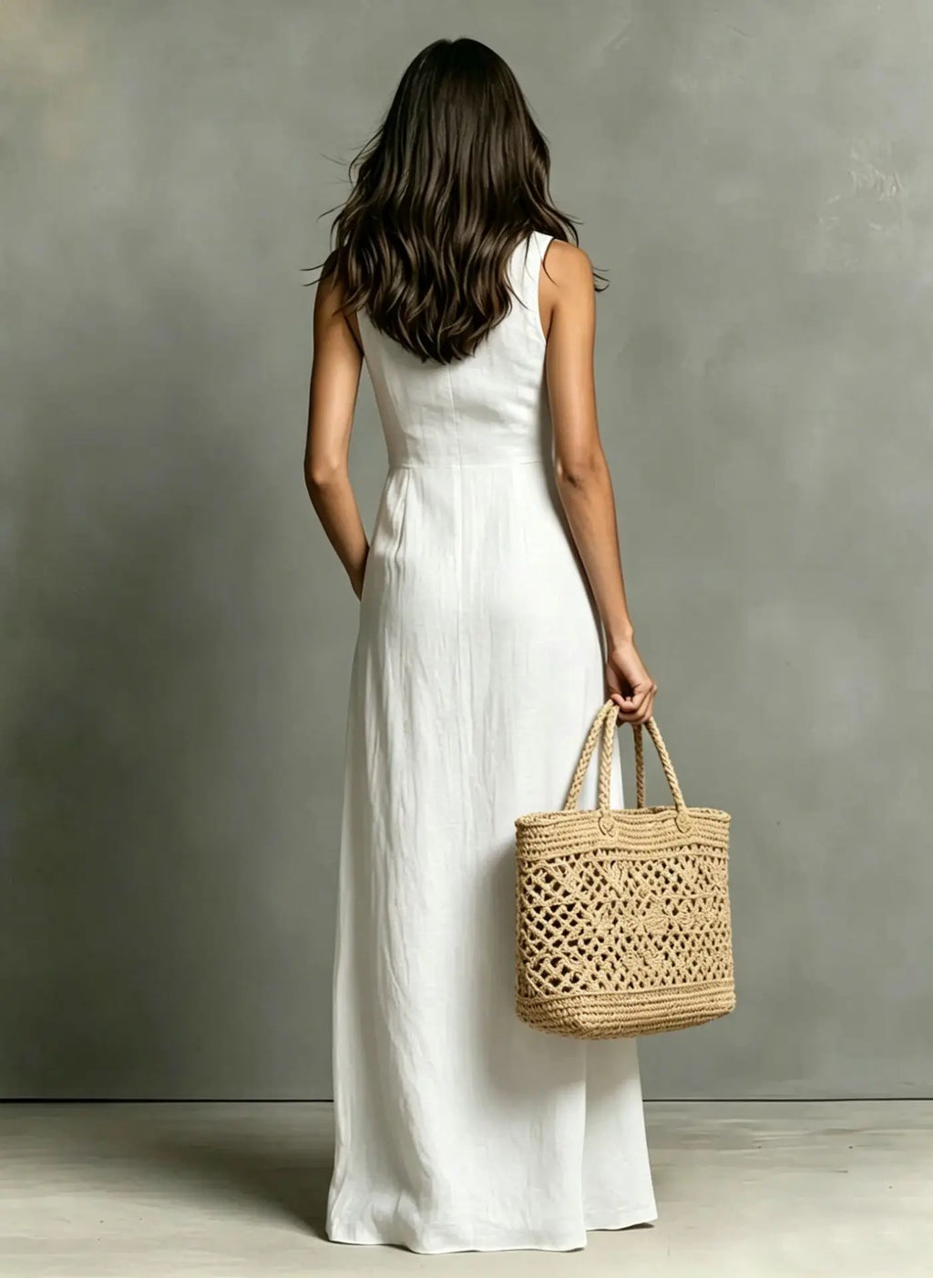 Neck Summer Beach  Sundress
