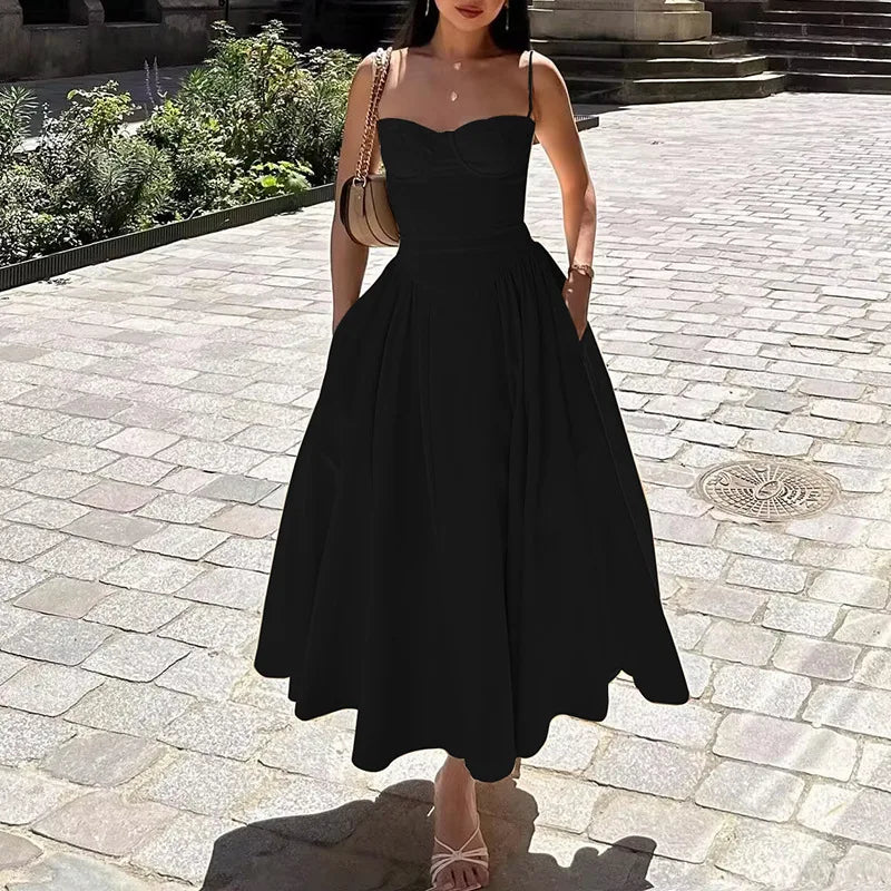 Pleated Maxi Dress