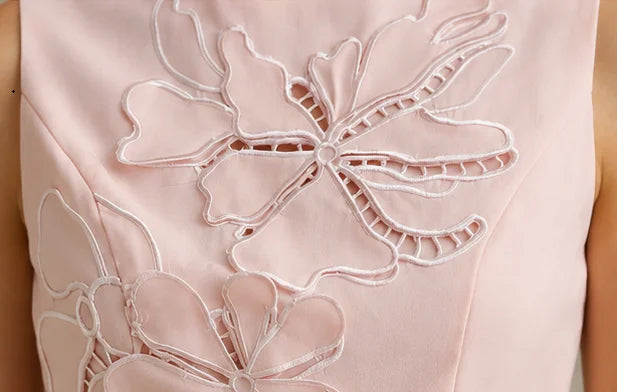 Embroidered Hollow-Out Elegant Top