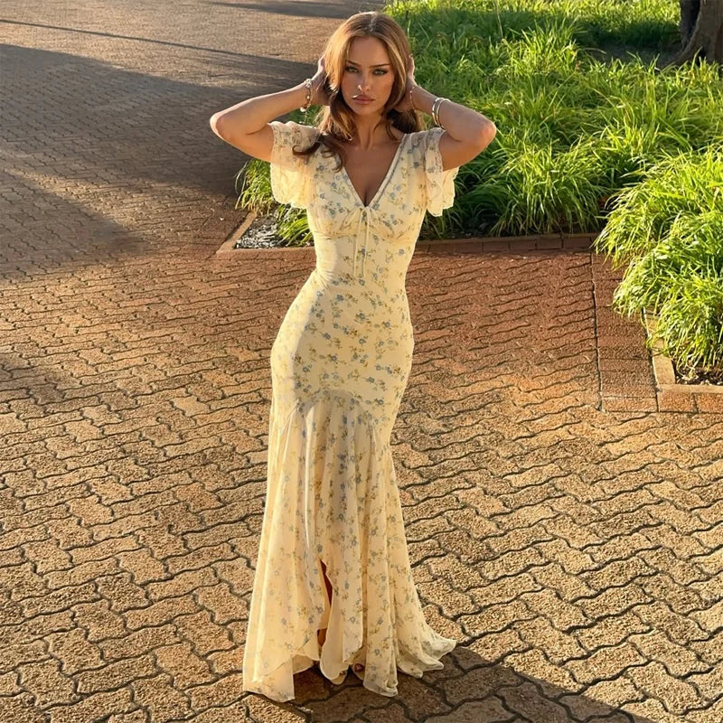 Sleeve 2026 Spring/Summer Romantic Women Party Gown Elegant Lady Vestido