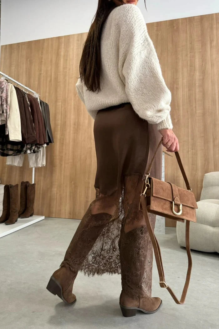 Brown Fashion Party Club Boho Skirt