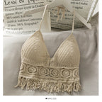 Hollow-Out Knit Cami Top