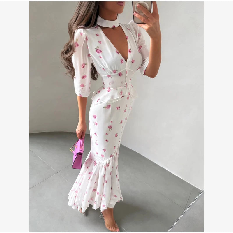 Sleeve 2026 Spring/Summer Romantic Women Party Gown Elegant Lady Vestido