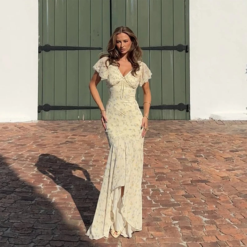 Sleeve 2026 Spring/Summer Romantic Women Party Gown Elegant Lady Vestido
