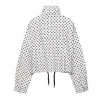 Elettra Ferri polka dot casual loose jacket with long sleeves and relaxed fit, ideal for stylish casual wear.