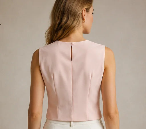 Embroidered Hollow-Out Elegant Top