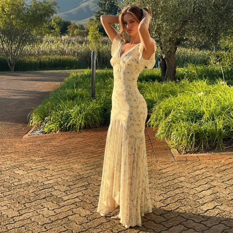 Sleeve 2026 Spring/Summer Romantic Women Party Gown Elegant Lady Vestido