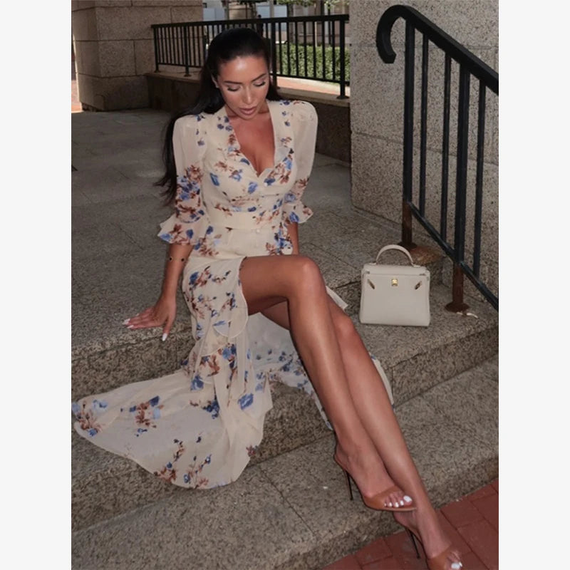 Sleeve 2026 Spring/Summer Romantic Women Party Gown Elegant Lady Vestido