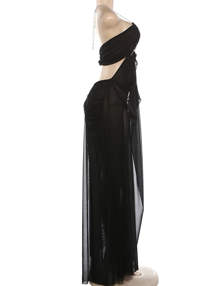 Nibber Halter Low-Neck Backless Sleeveless Vestidos