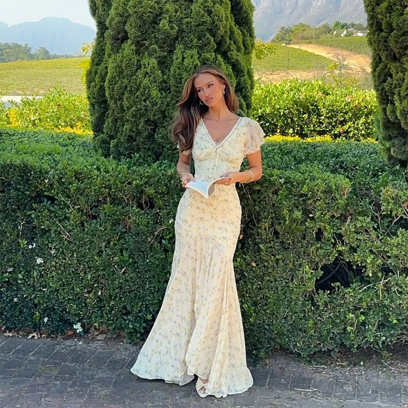 Sleeve 2026 Spring/Summer Romantic Women Party Gown Elegant Lady Vestido