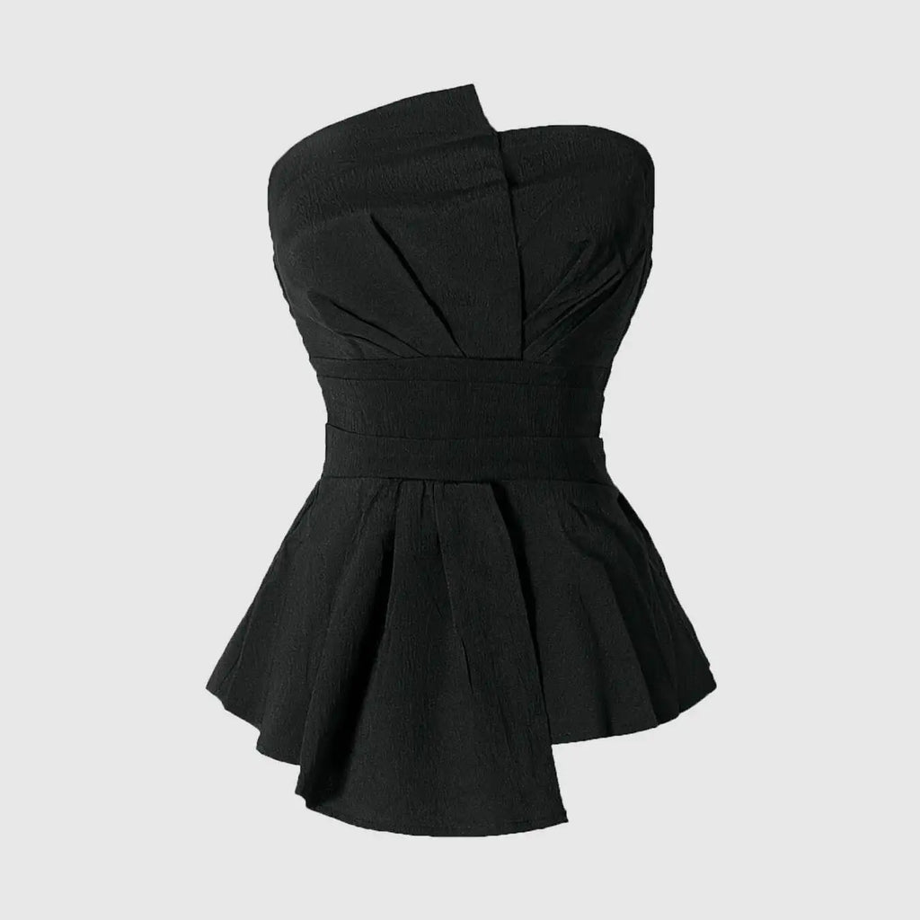 Elegant Black Strap Tank Top