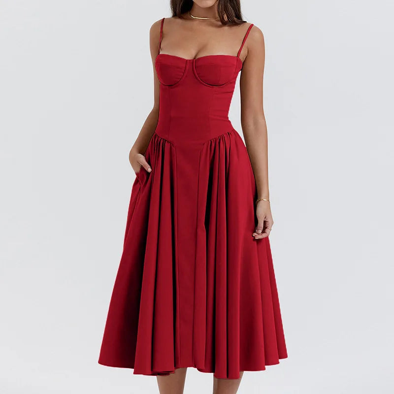 Pleated Maxi Dress