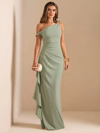Asymmetrical Mermaid Maxi Dress