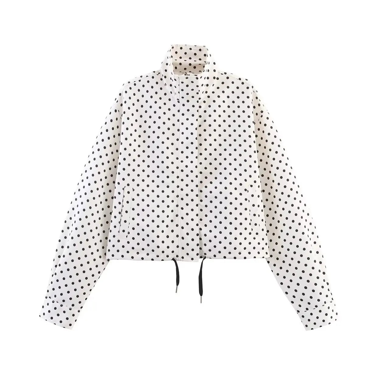 Elettra Ferri polka dot casual loose jacket shown in the image, featuring lightweight fabric and a relaxed fit for casual wear.