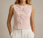 Embroidered Hollow-Out Elegant Top
