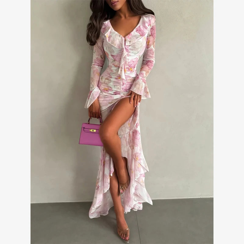 Sleeve 2026 Spring/Summer Romantic Women Party Gown Elegant Lady Vestido