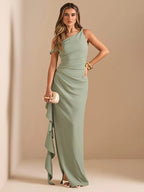 Asymmetrical Mermaid Maxi Dress