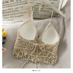 Hollow-Out Knit Cami Top