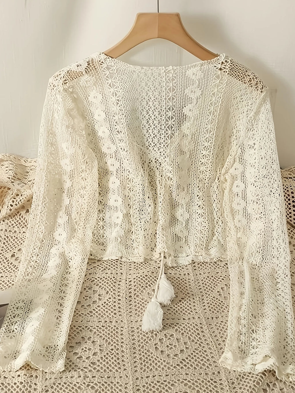 Lightweight Hollow-Out Knit Cardigan