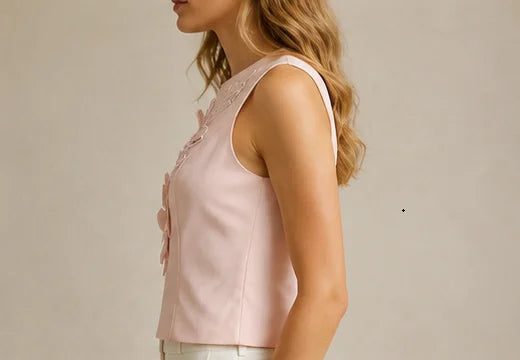 Embroidered Hollow-Out Elegant Top