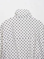 Elettra Ferri polka dot casual loose jacket with relaxed fit and long sleeves, stylish casualwear for everyday wear.