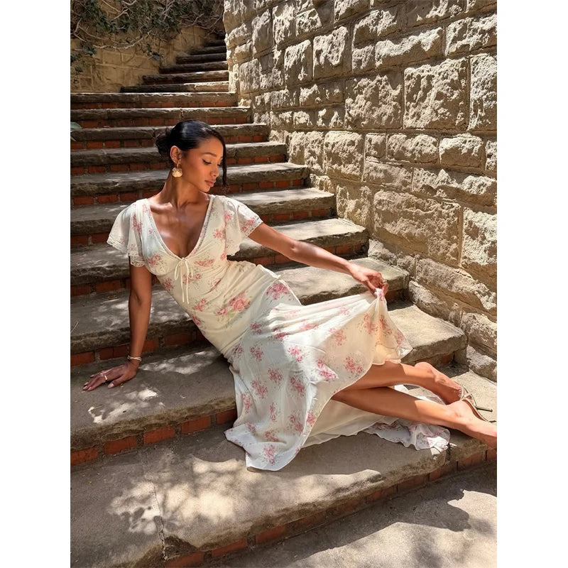 Sleeve 2026 Spring/Summer Romantic Women Party Gown Elegant Lady Vestido