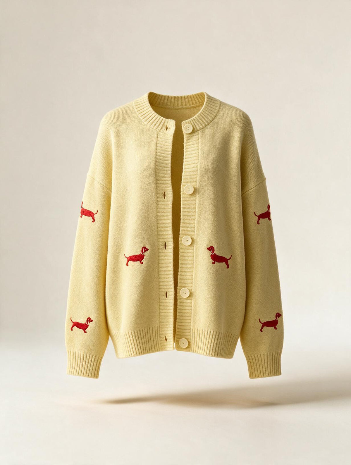 Elettra Ferri embroidered v-neck knit cardigan in casualwear, featuring intricate embroidery and a cozy V-neck design.