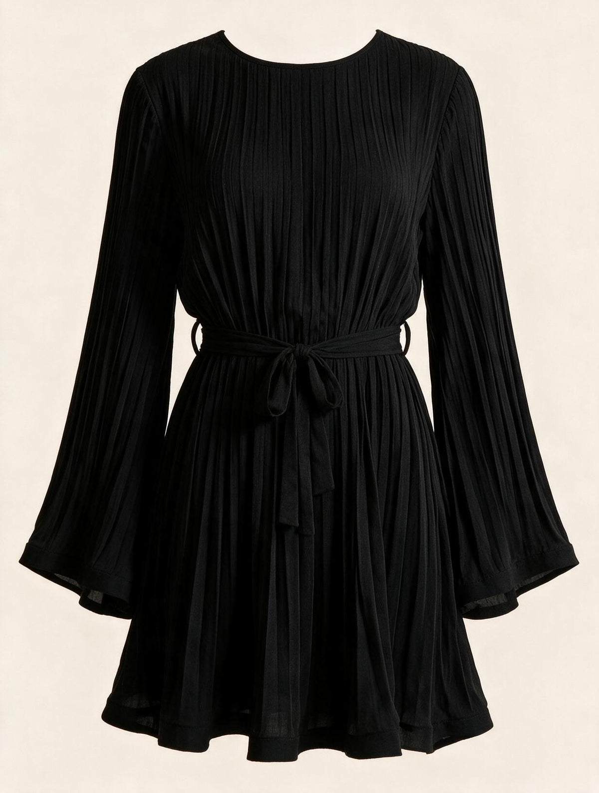 Slim-fit knee-length sheath dress by Elettra Ferri, shown in a sleek design without a model, highlighting the elegant fabric and fit.