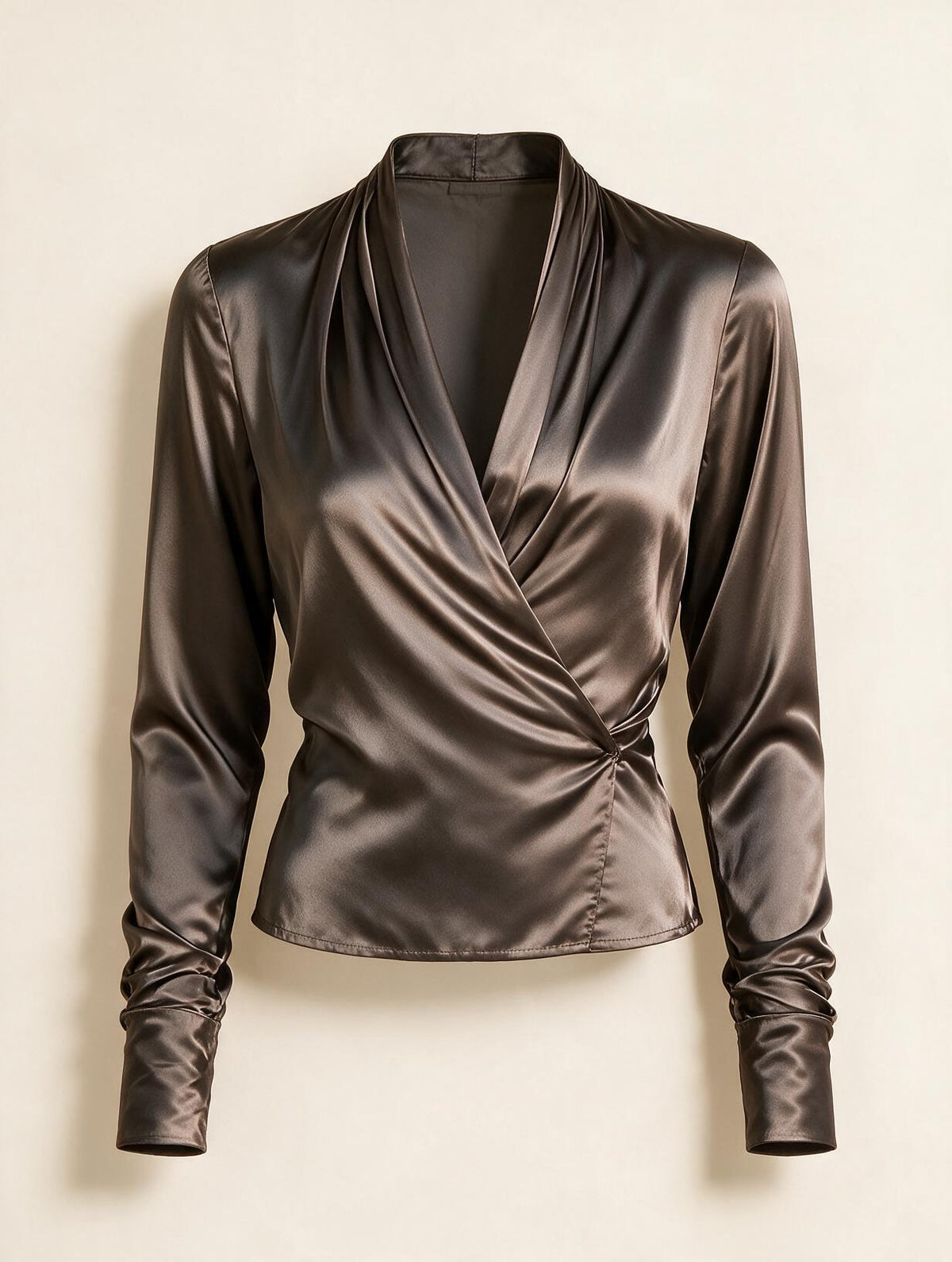 Elettra Ferri minimalist midweight pullover dress displayed flat, showcasing its simple design and soft fabric in a neutral color.