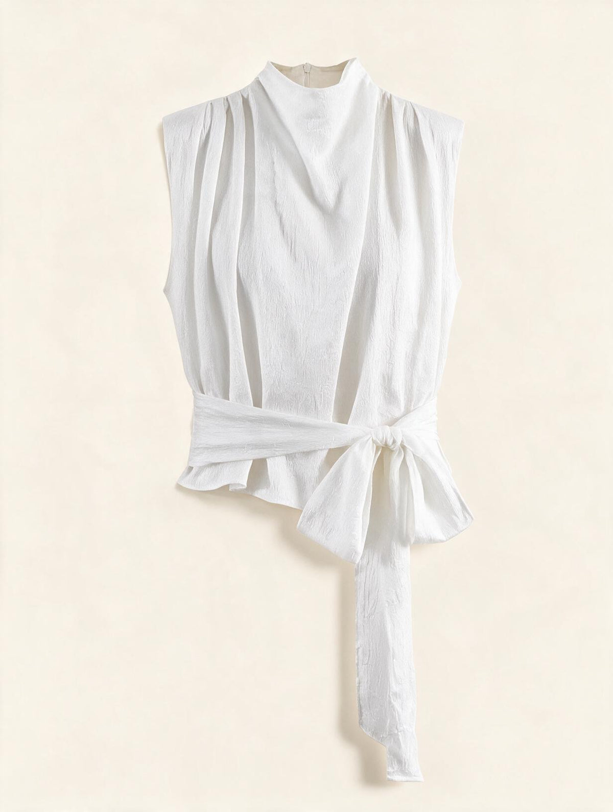 Elettra Ferri pleated tank top dress with flowing fabric and sleeveless design, perfect for casual and summer wear.