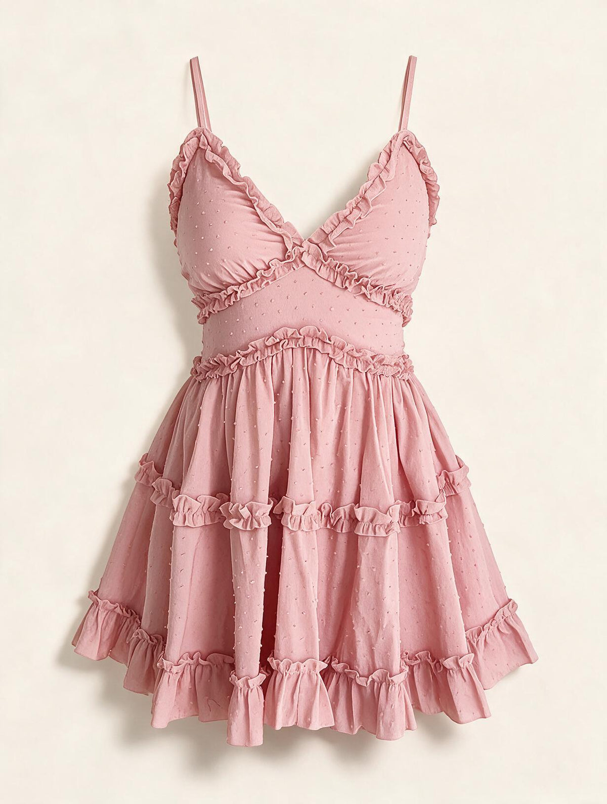 Elettra Ferri ruffle strapless A-line dress with a fitted bodice and flowing skirt, perfect for elegant occasions.