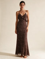 Elettra Ferri chiffon A-line dress with flowy fabric and elegant design, perfect for formal occasions and feminine style.
